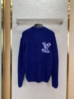 LV logo appliqu??d jumper blue - 图片 2