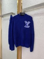 LV logo appliqu??d jumper blue - 图片 5