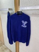 LV logo appliqu??d jumper blue - 图片 7