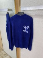 LV logo appliqu??d jumper blue - 图片 8