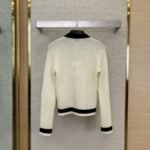 Chanel Ribbon Bow Tie Knit Shirt White - 图片 2