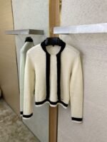 Chanel Ribbon Bow Tie Knit Shirt White - 图片 6