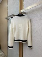Chanel Ribbon Bow Tie Knit Shirt White - 图片 7
