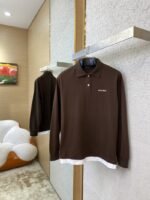Miu Miu Logo Embroidery Long Sleeve Polo Shirt - 图片 3