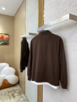 Miu Miu Logo Embroidery Long Sleeve Polo Shirt - 图片 4