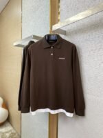 Miu Miu Logo Embroidery Long Sleeve Polo Shirt - 图片 5
