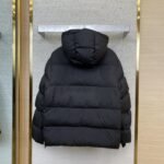 Miu Miu Logo Embroidered Hooded Down Coat Jacket - 图片 2