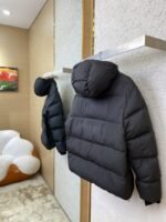 Miu Miu Logo Embroidered Hooded Down Coat Jacket - 图片 4