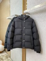 Miu Miu Logo Embroidered Hooded Down Coat Jacket - 图片 5