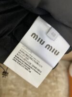 Miu Miu Logo Embroidered Hooded Down Coat Jacket - 图片 9