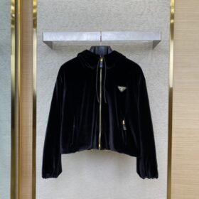 Prada Velvet Triangle Label Jacket