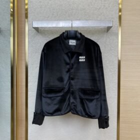 Miu Miu Logo Velvet Jacket