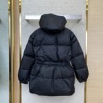 Prada Mid-Length Waisted Triangle Label Down Jacket - 图片 2