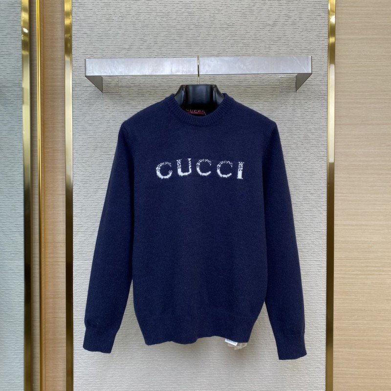 wsxc1731728578468_0.jpg Gucci Letter Appliqu?? Crew Neck Knit - 图片 1