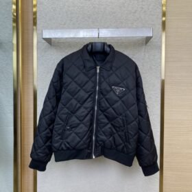 Prada Triangle Label Rhombus Cotton Coat Jacket