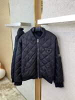 Prada Triangle Label Rhombus Cotton Coat Jacket - 图片 7