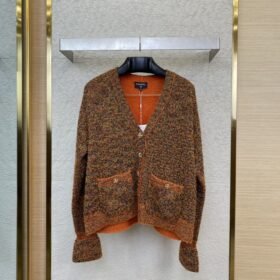 Chanel Horseshoe Sleeve Sequin Knit Cardigan Jacket