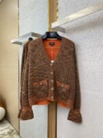 Chanel Horseshoe Sleeve Sequin Knit Cardigan Jacket - 图片 5