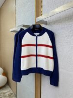 Dior Monogrammed Knitted Cardigan In Navy Blue - 图片 5