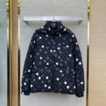 LV Polka Dot Print Down Coat Jacket
