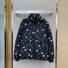 LV Polka Dot Print Down Coat Jacket