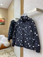 LV Polka Dot Print Down Coat Jacket - 图片 3