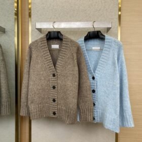 Maison Margiela Knitted Cardigan Jacket Brown