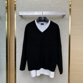 Balenciaga Layered Rubber Label Sweater