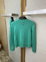 Dior Monogrammed Appliqu?? Knit Pullover Green - 图片 8