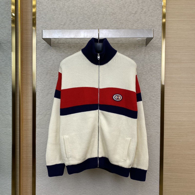 wsxc1732329433165_0.jpg Gucci Colour Block Collar Sweater Coat - 图片 1