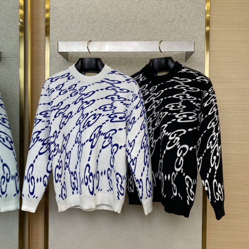 wsxc1732329671502_0-1.jpg Gucci Jacquard Pullover White - 图片 1