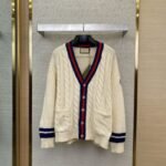 Gucci Clash of Colours Ribbon Badge Knit Cardigan