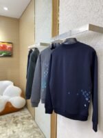 LV Gradient Embroidery Crew Sweatshirt Navy - 图片 4