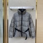 Dior Logo Print Waisted Winter Jacket