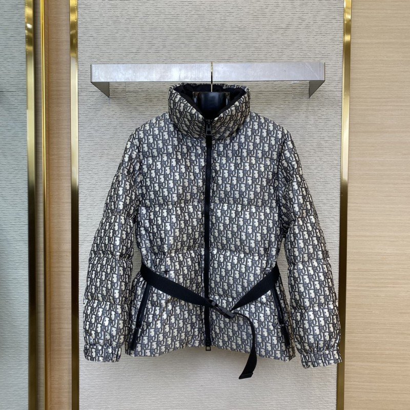 wsxc1732929070193_0.jpg Dior Logo Print Waisted Winter Jacket - 图片 1