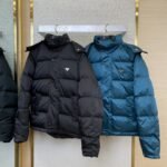 Prada Triangular Label Winter outer jacket dark dark green