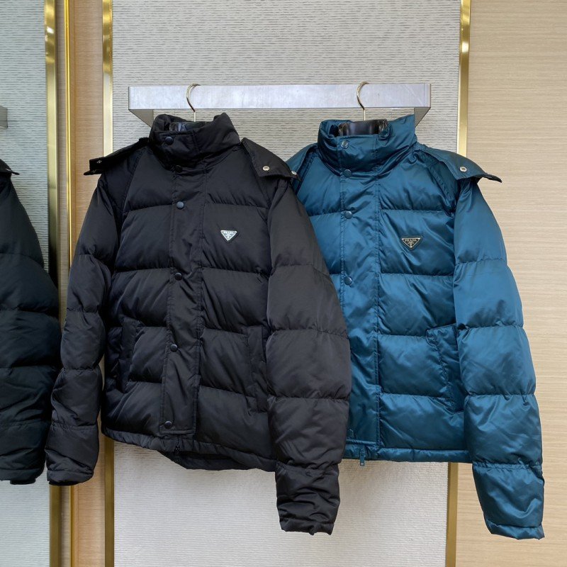 wsxc1732938311768_0-1.jpg Prada Triangular Label Winter outer jacket dark dark green - 图片 1