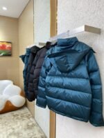 Prada Triangular Label Winter outer jacket dark dark green - 图片 4