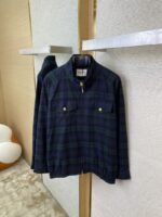 Miu Miu Checked Wool Stand-Up Jacket Coat - 图片 7