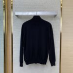 Prada Wool Leather Label Zip Cardigan - 图片 2