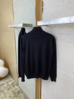 Prada Wool Leather Label Zip Cardigan - 图片 8