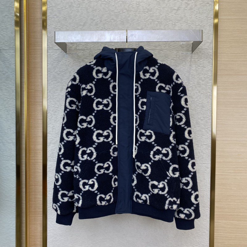wsxc1733105138441_0.jpg Gucci Double G Jacquard Lambswool Hooded Jacket - 图片 1