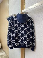 Gucci Double G Jacquard Lambswool Hooded Jacket - 图片 6
