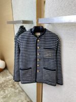 Gucci Thousand Bird Check Coarse Weave Tweed Wool Jacket - 图片 7