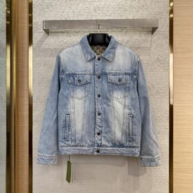 Gucci Jacquard Reversible Denim Jacket Jacket