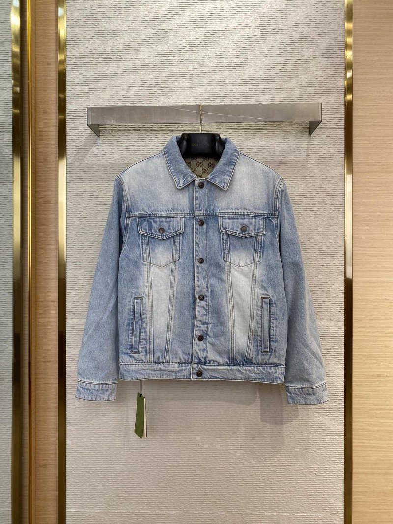 wsxc1733107094793_0.jpg Gucci Jacquard Reversible Denim Jacket Jacket - 图片 1
