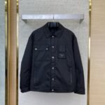 Prada Triangle Logo Work Jacket Coat