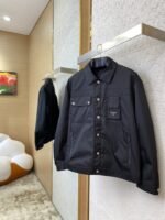 Prada Triangle Logo Work Jacket Coat - 图片 3