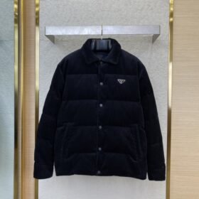 Prada Triangle Label Corduroy Jacket