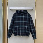 Miu Miu Check Hooded Jacket Cotton Jacket